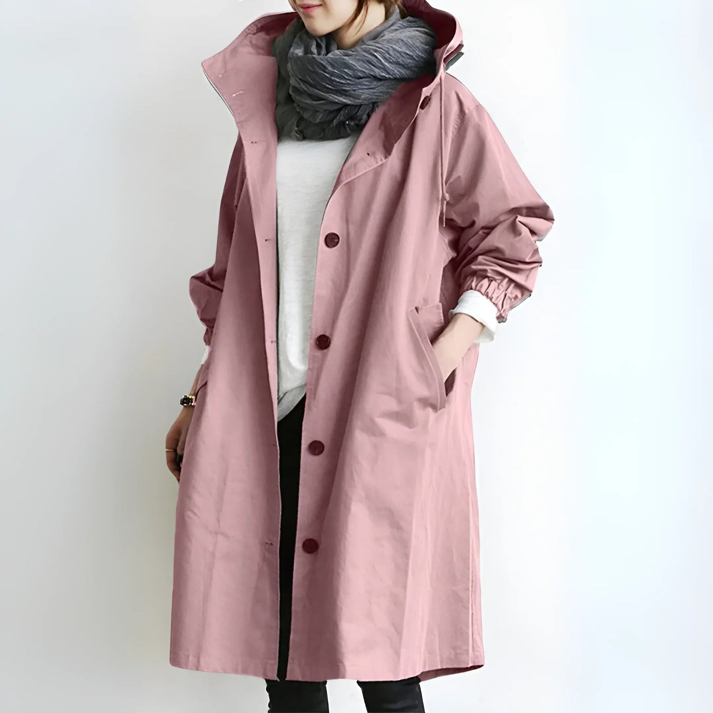 Nina - Oversized Regenjacke mit Kapuze