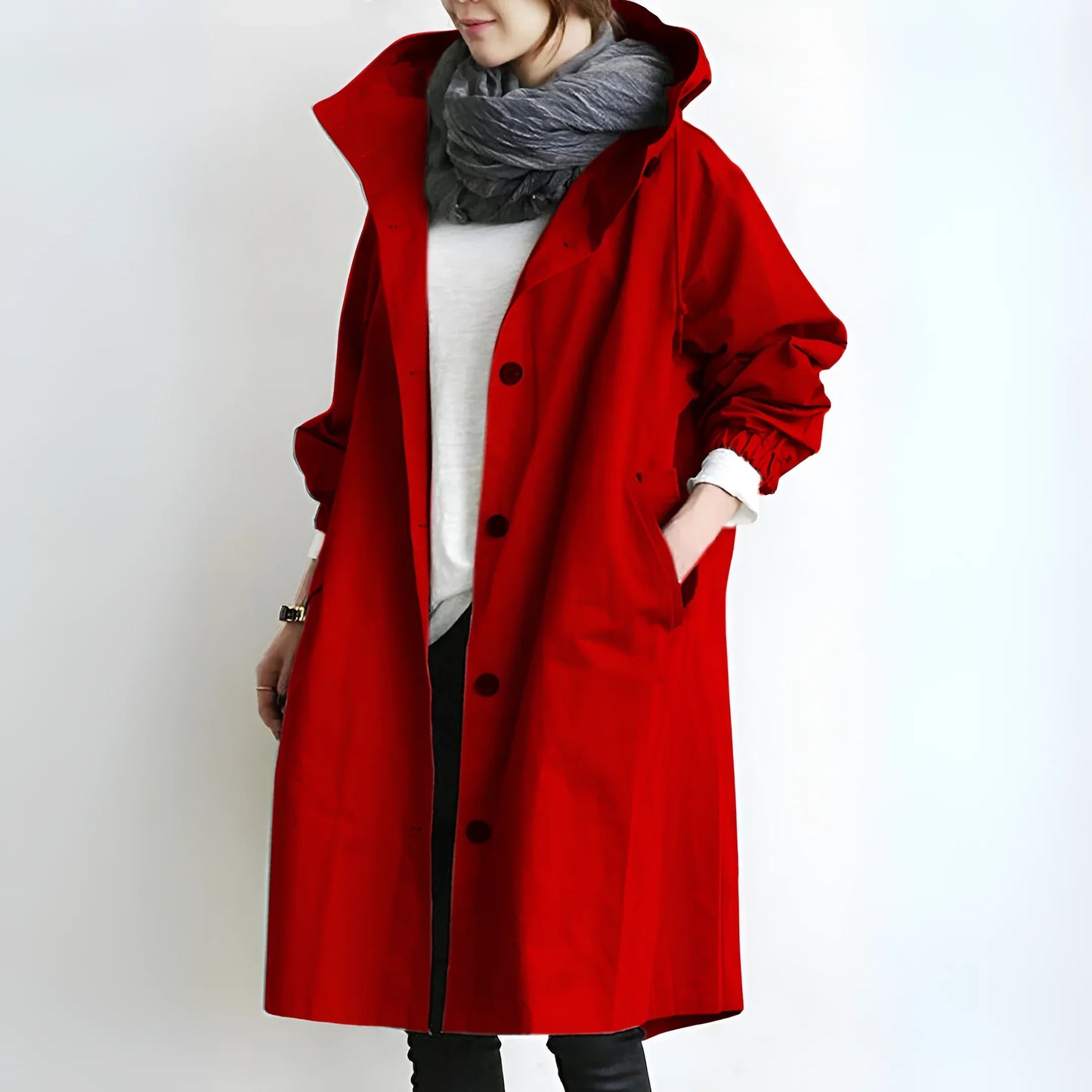 Nina - Oversized Regenjacke mit Kapuze