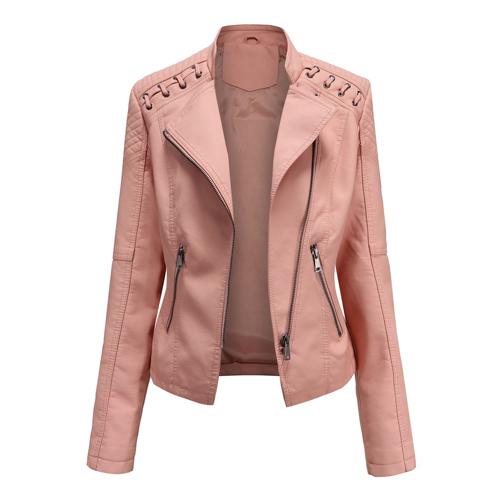 Amelia - Damen Bikerjacke aus Kunstleder