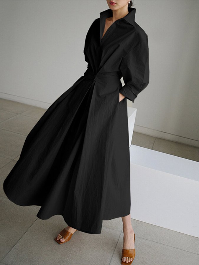 Clemence™ | Buttoned midi dress