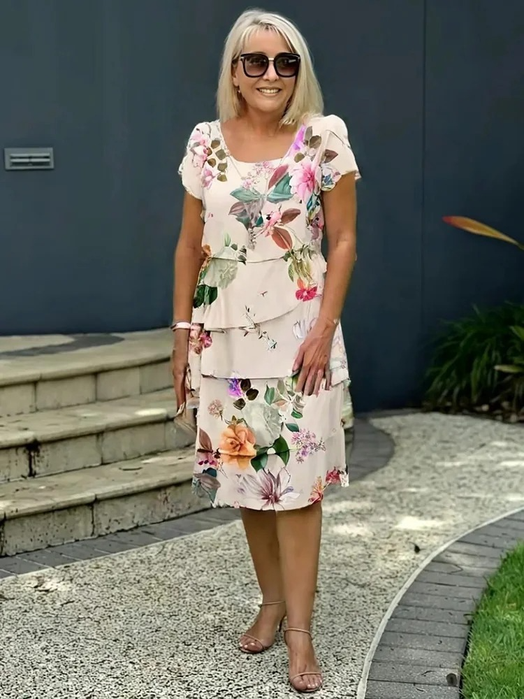Jimena – Elegantes Maxikleid mit Blumenmuster