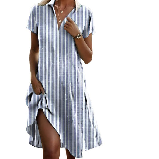 Lissy | Elegant striped shirt dress