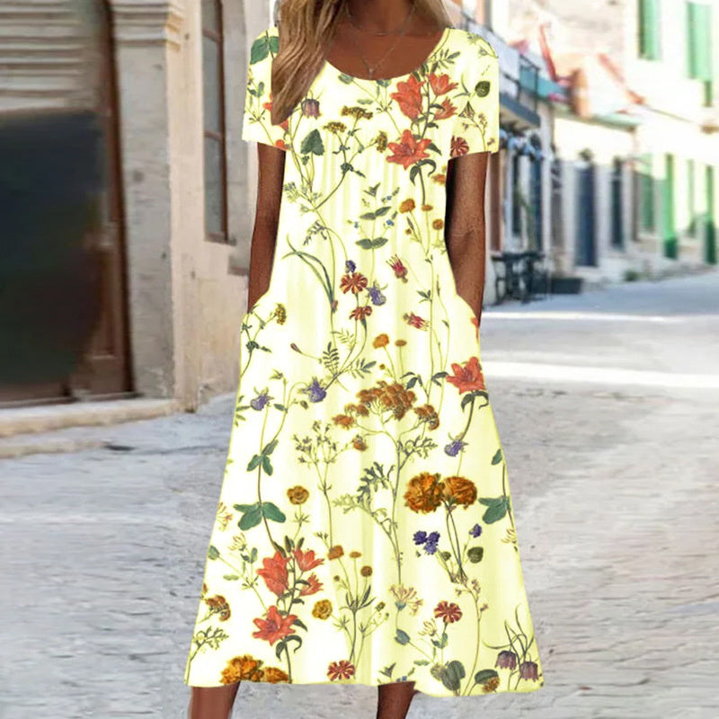 Isaura™ | Böhmisches Blumenkleid mit Überwurf