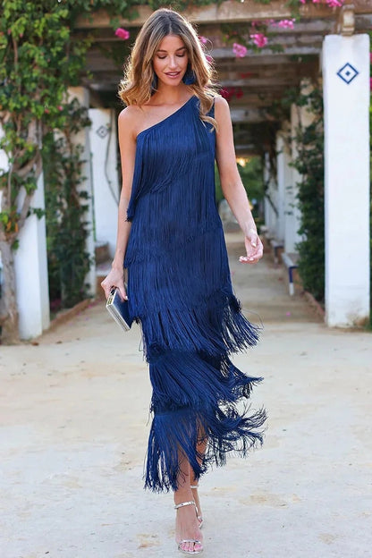 Dalia – Elegantes Kleid mit Fransen