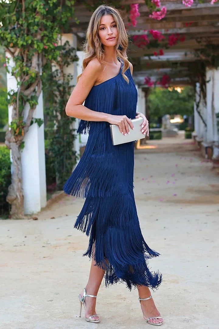 Dalia – Elegantes Kleid mit Fransen