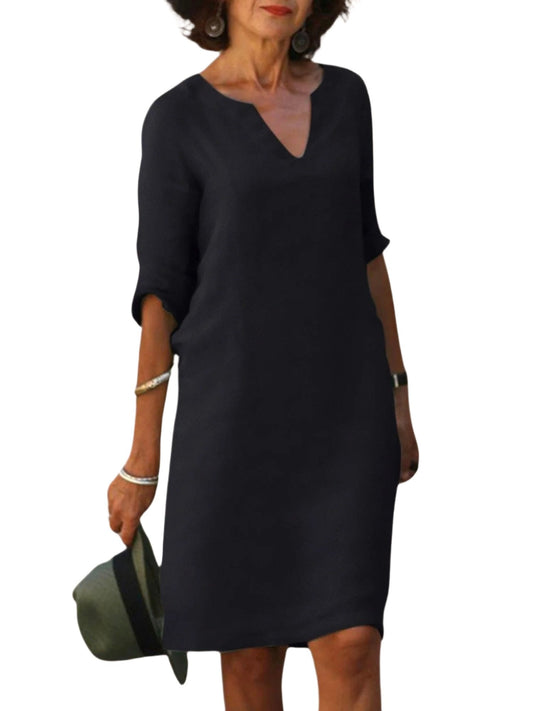 Annette | Lebhaftes Kleid mit V-Ausschnitt