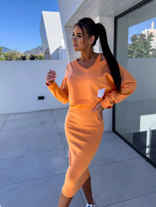 Lana – Set aus lässigem Sweatshirt und Kleid