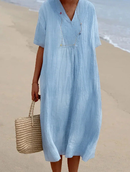 Lena | Casual summer dress with V-neck