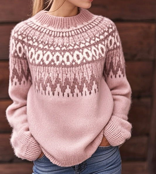 Gerda | Rosa Pullover mit Aufdruck