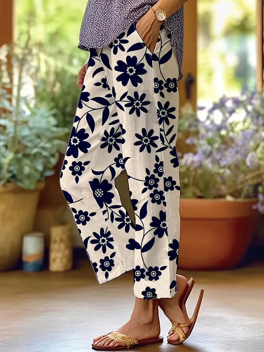 Lavina | Lockere Hose mit stylischem Blumendruck