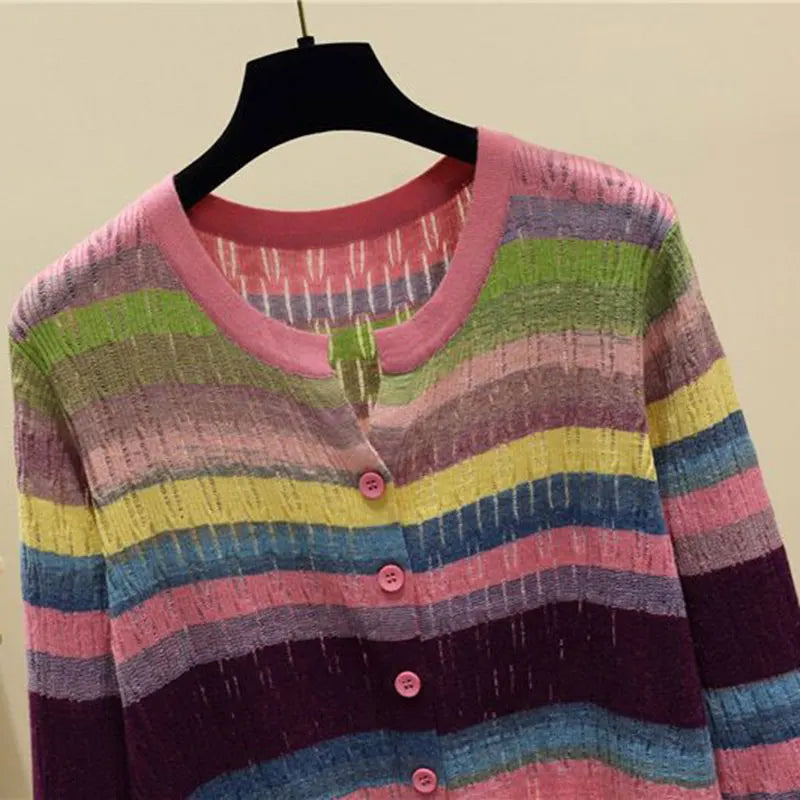 Myrna | Gestreifter Cardigan im Vintage-Stil