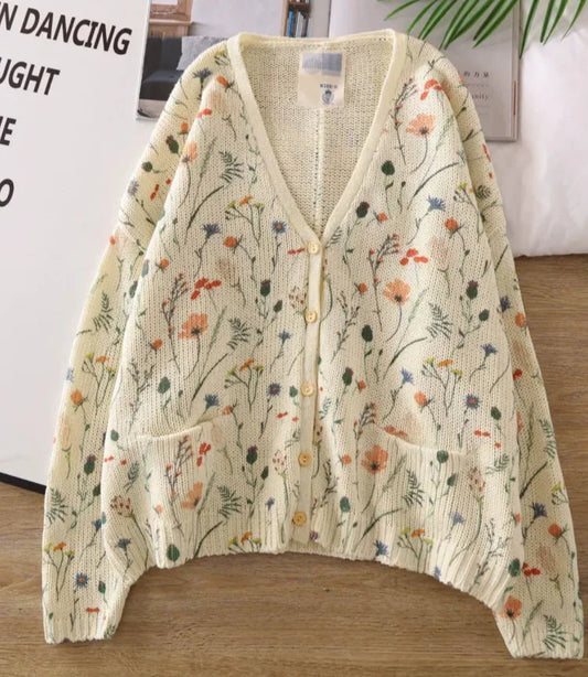 Sammy | Eleganter Cardigan mit Blumendruck