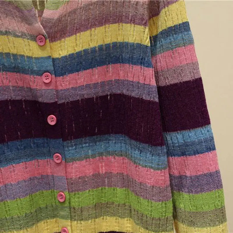 Myrna | Gestreifter Cardigan im Vintage-Stil