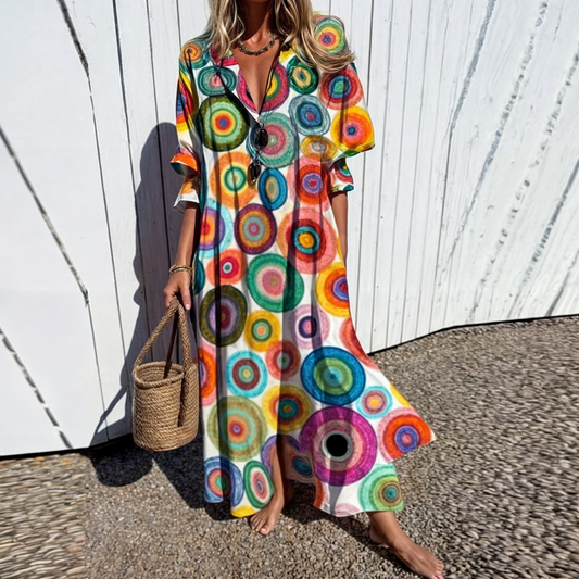 Odessa™ | Vibrant floral shirt dress