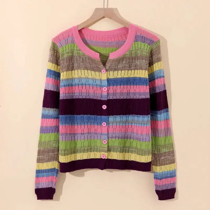 Myrna | Gestreifter Cardigan im Vintage-Stil