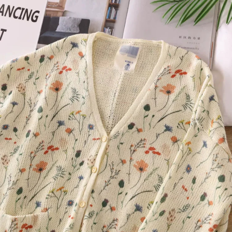 Sammy | Eleganter Cardigan mit Blumendruck