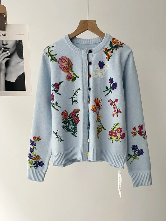 Sahara | Eleganter Cardigan mit Blumen