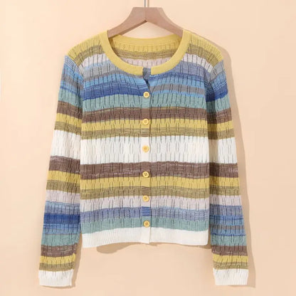 Myrna | Gestreifter Cardigan im Vintage-Stil