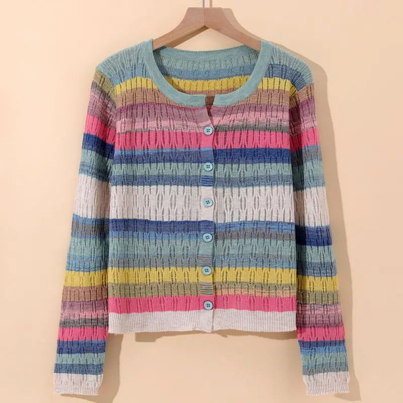 Myrna | Gestreifter Cardigan im Vintage-Stil