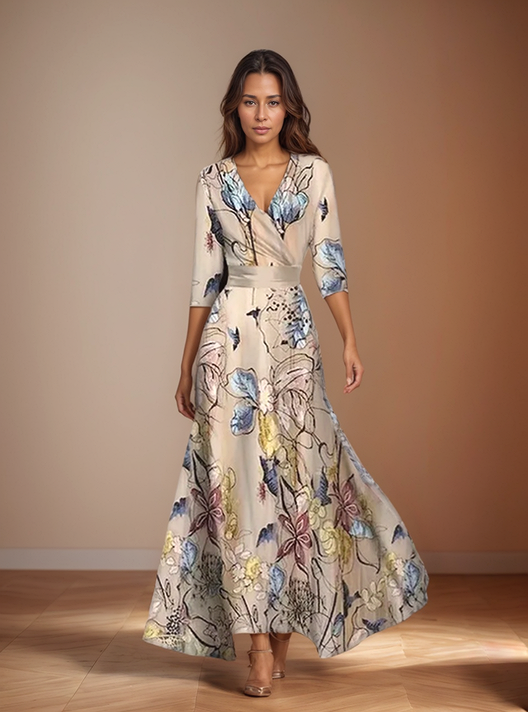 Lothringen | Kleid mit Blumendruck