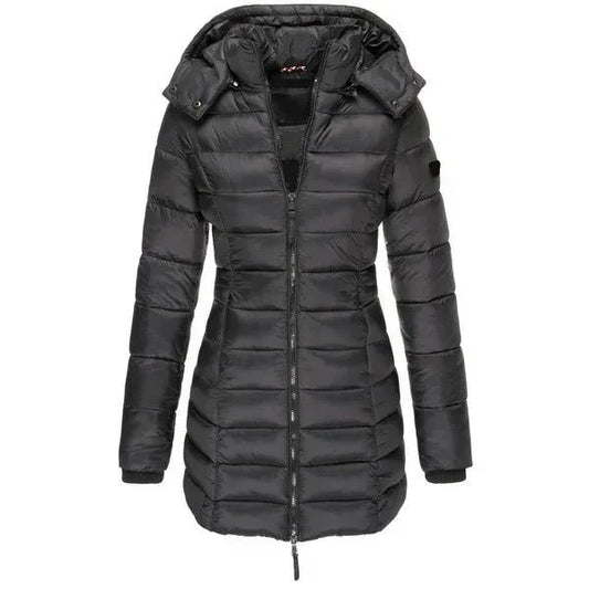 Zoe - Neue lange gesteppte Slim-Winterjacke