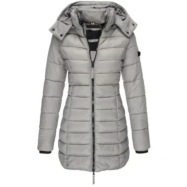 Zoe - Neue lange gesteppte Slim-Winterjacke