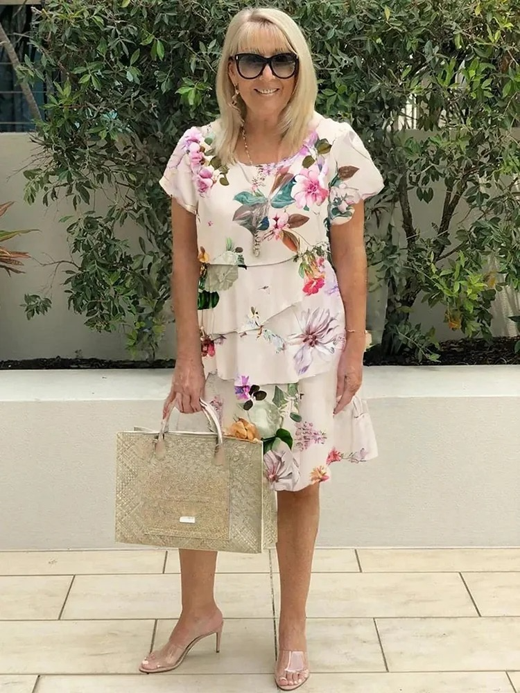 Jimena – Elegantes Maxikleid mit Blumenmuster