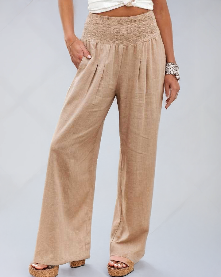 Lily Flowy Strandhose mit weitem Bein