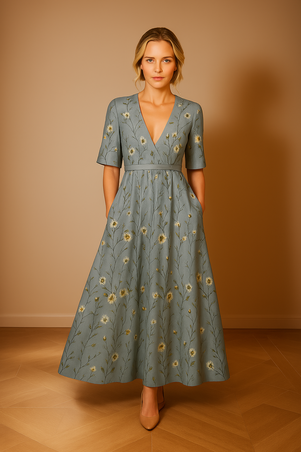 Lothringen | Kleid mit Blumendruck