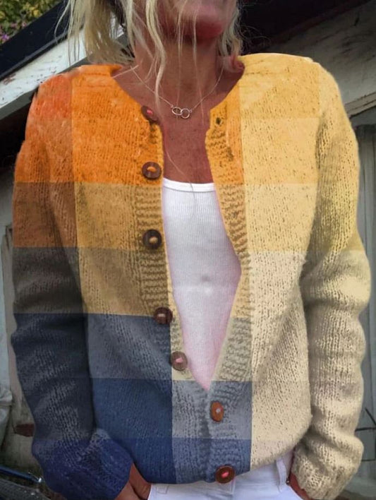 Orla | Strickjacke mit geometrischem Aufdruck