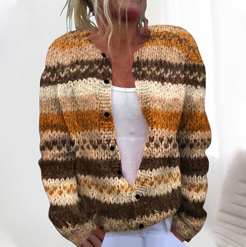 Tova | Braune Strickjacke