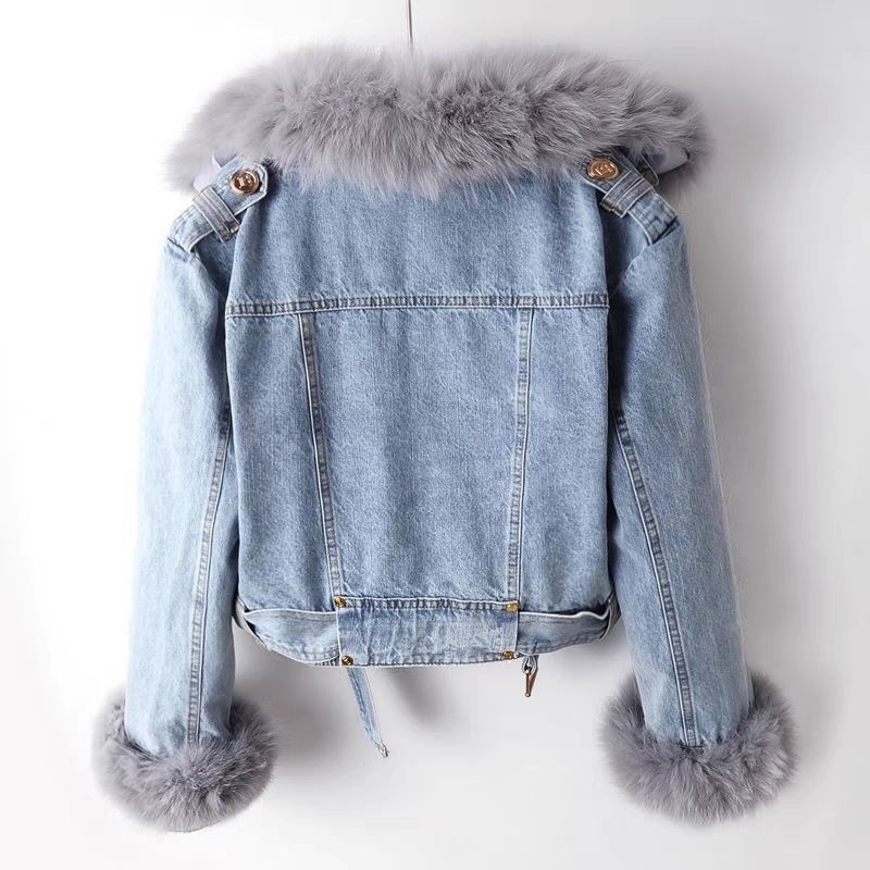 Celeste™ | Bio-Jeansjacke mit Kunstfell