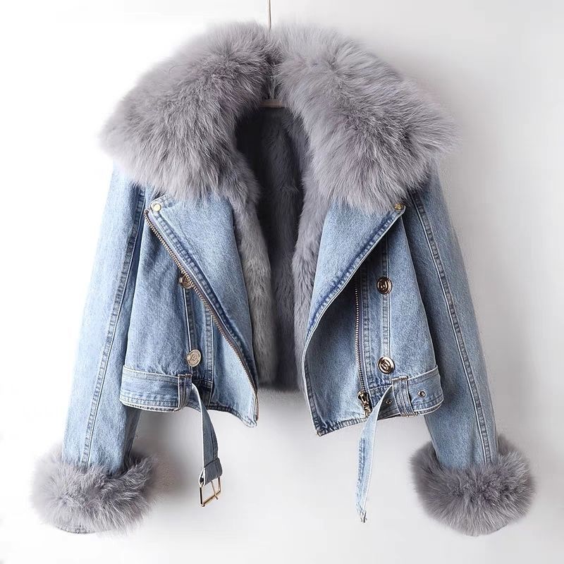 Celeste™ | Bio-Jeansjacke mit Kunstfell