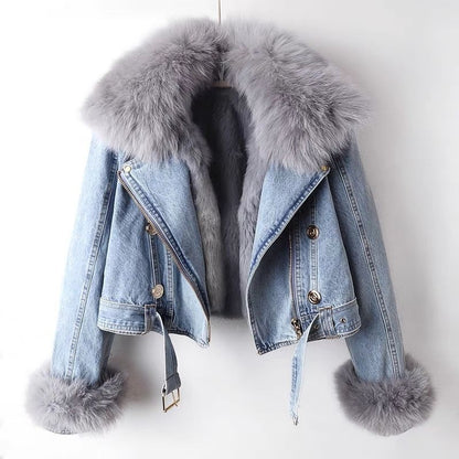 Celeste™ | Bio-Jeansjacke mit Kunstfell