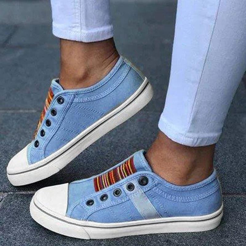 Neue orthopädische Sommerschuhe 2025 – Vintage Denim Slip-On