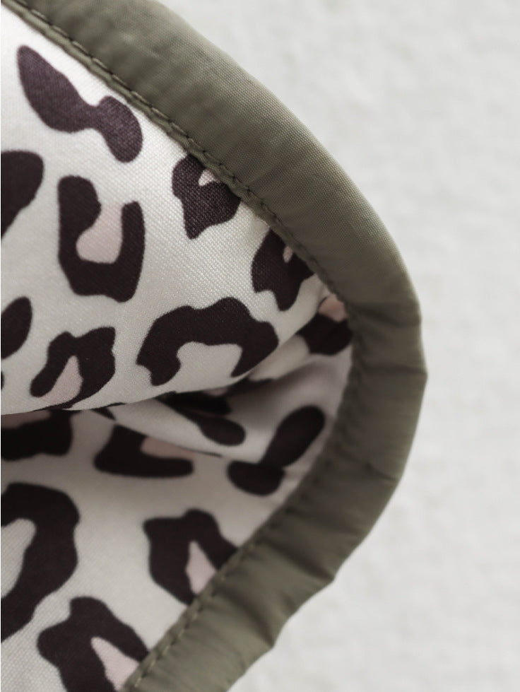 Nika™ | Mantel mit Futter im Leopardenmuster