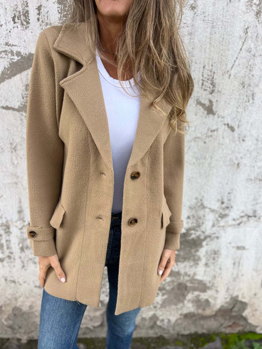 Agnes™ | Wollmantel mit Revers