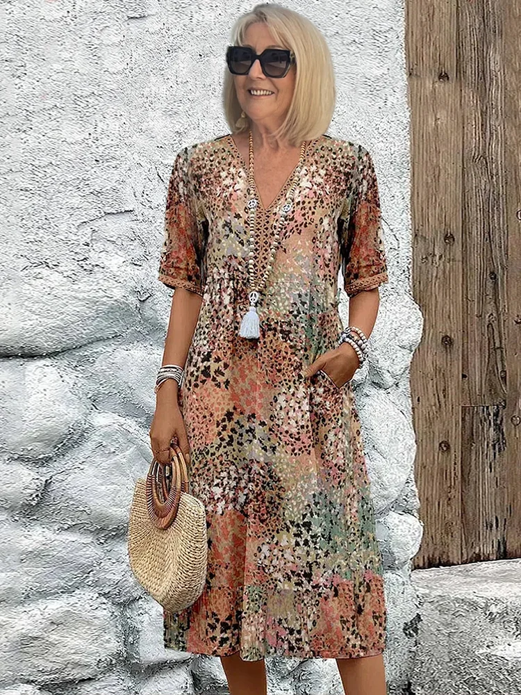 Fatima – Kleid mit Blumendruck