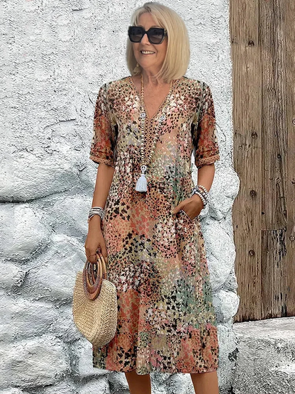 Fatima – Kleid mit Blumendruck
