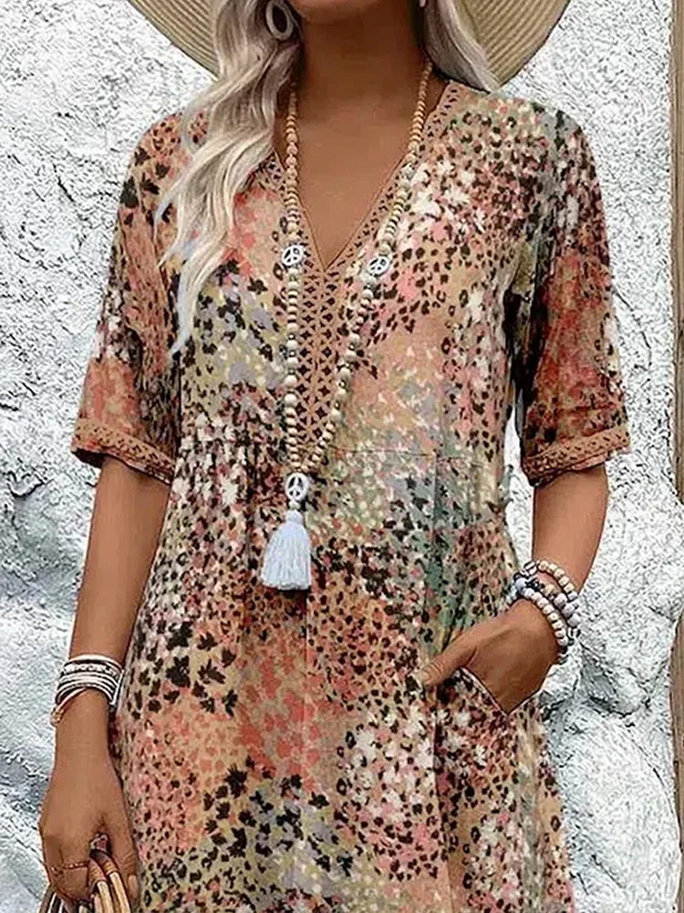 Fatima – Kleid mit Blumendruck
