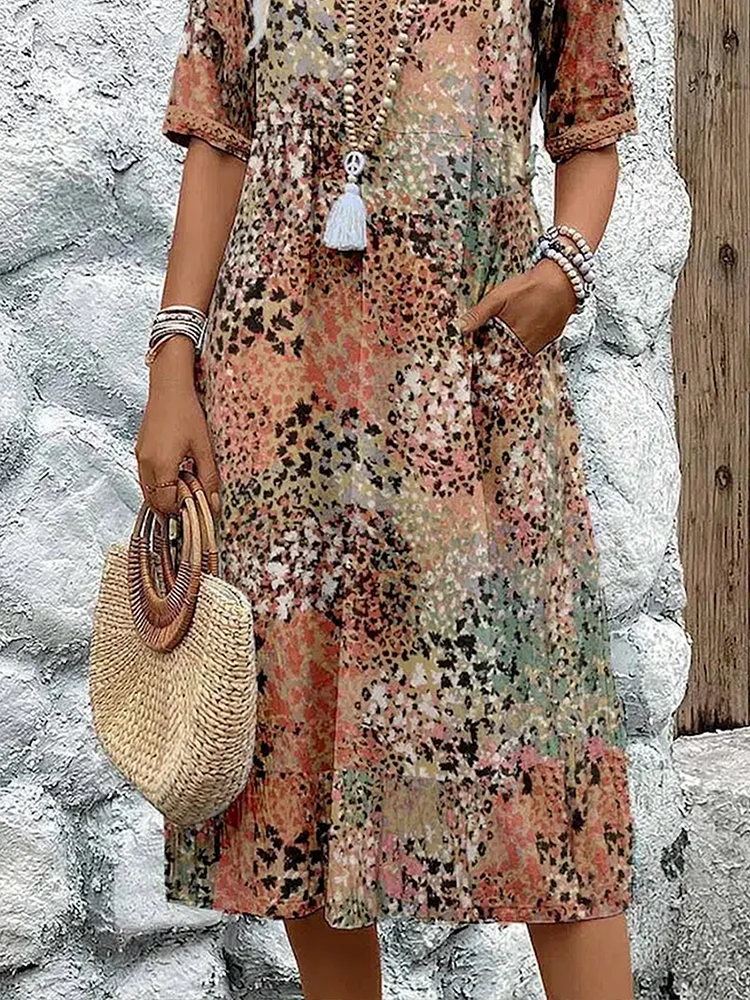 Fatima – Kleid mit Blumendruck