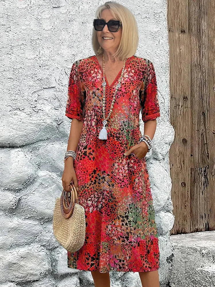 Fatima – Kleid mit Blumendruck