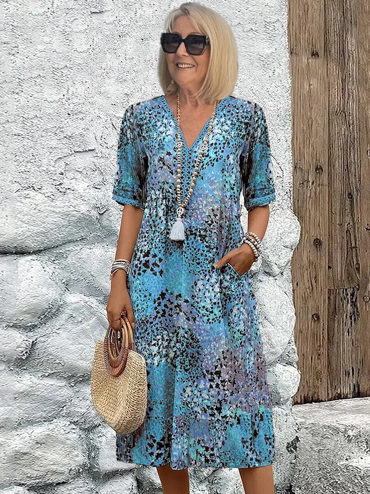 Fatima – Kleid mit Blumendruck