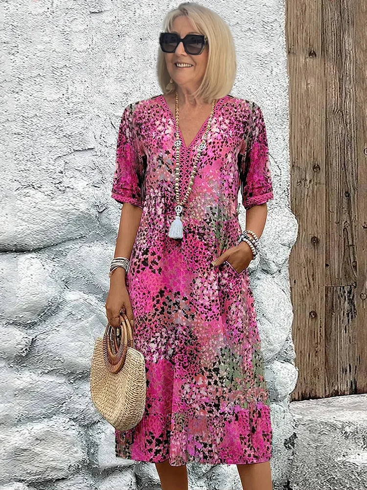 Fatima – Kleid mit Blumendruck