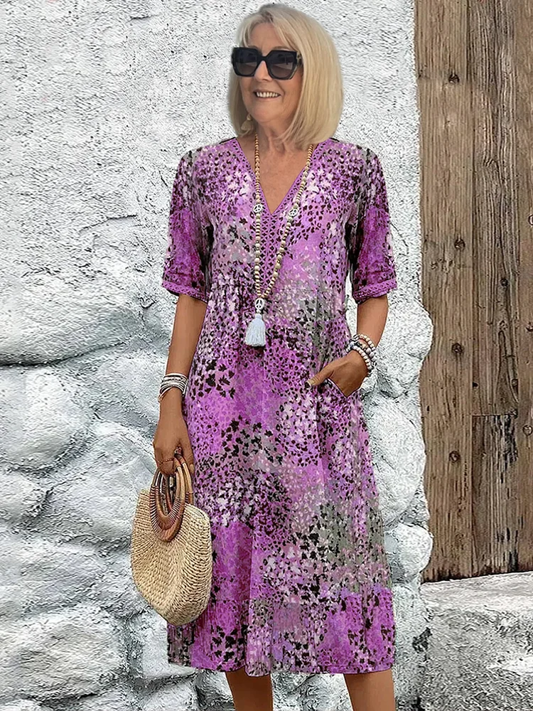 Fatima – Kleid mit Blumendruck