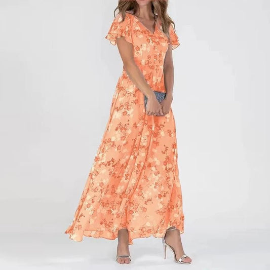 Kaitlyn | Elegantes Maxikleid mit Blumenmuster