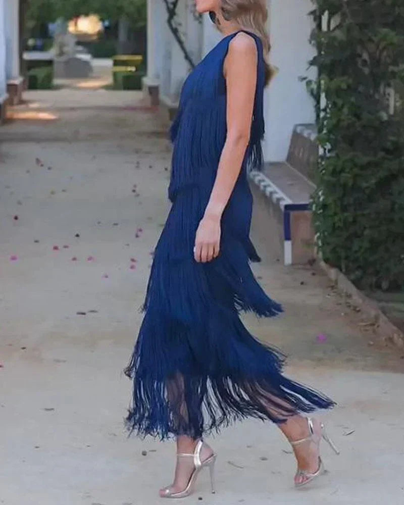 Dalia – Elegantes Kleid mit Fransen