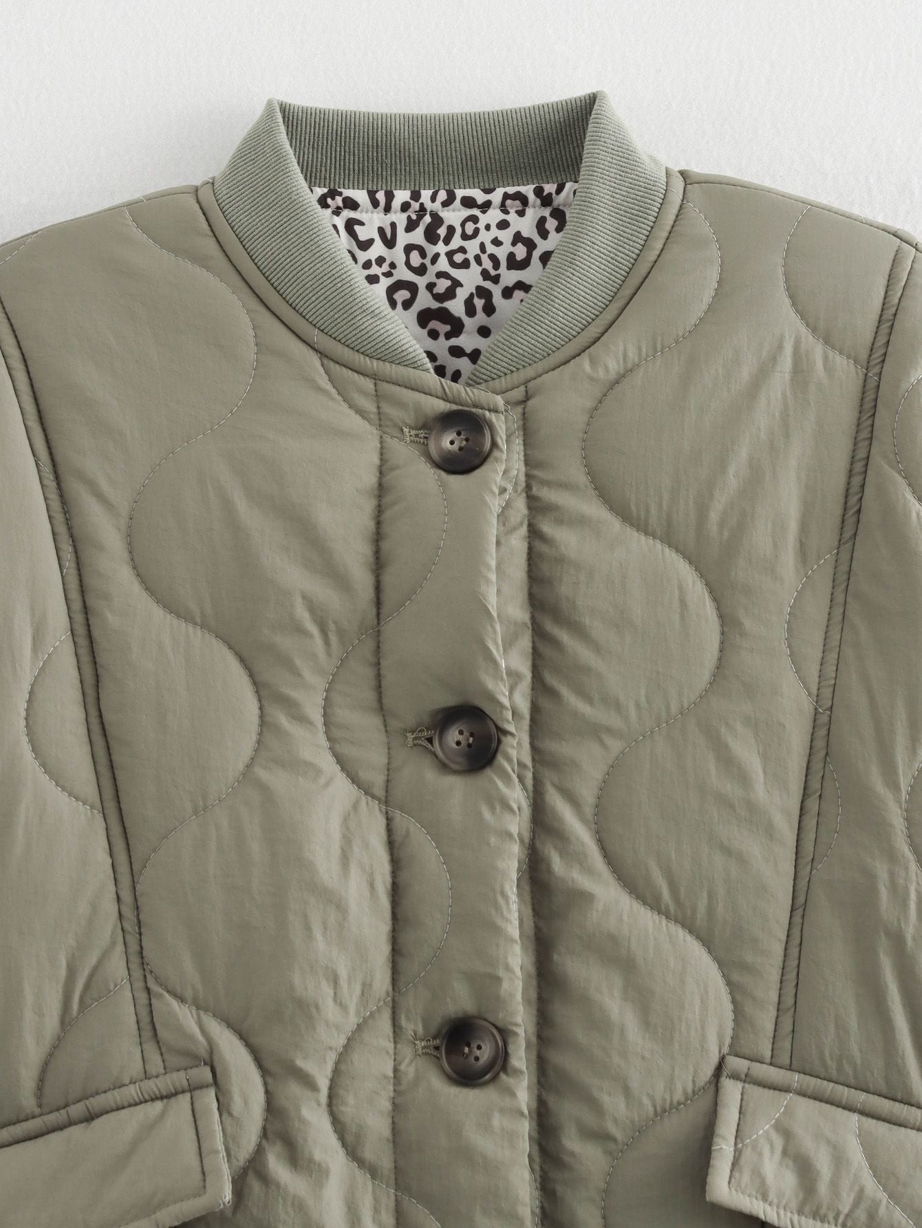 Nika™ | Mantel mit Futter im Leopardenmuster