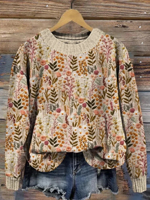 Rita™ | Gemütlicher Blumenpullover