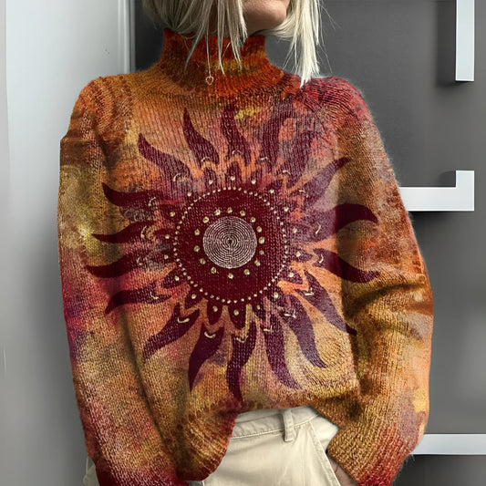 Liv | Tribalpullover mit Sonnenprint
